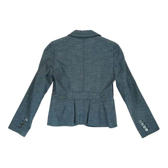 Ann Taylor Loft Charcoal Gray Three Button Blazer Suit Jacket Size 2P Petites - Picture 2 of 4